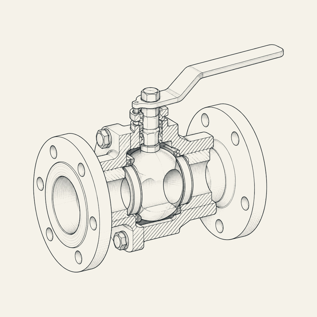 Illustrative valve sketch for Chemical Processing