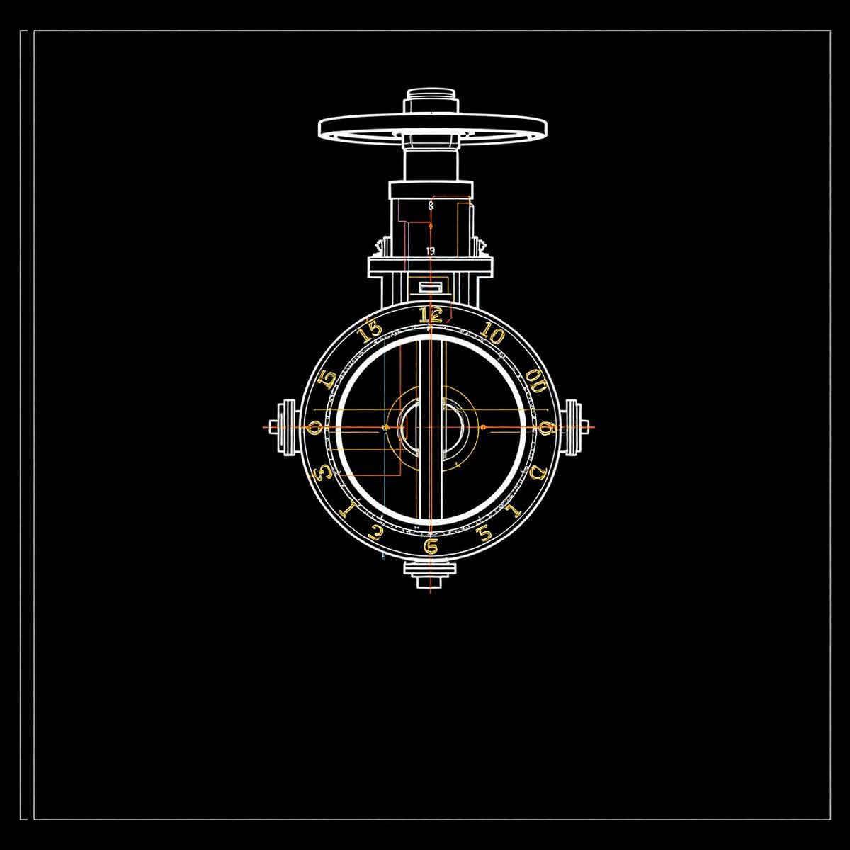 Valve technical drawing